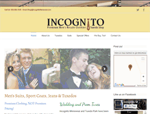 Tablet Screenshot of incognitomenswear.com
